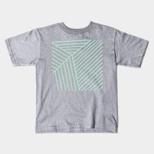 Geo Close Up Mint Green 2B Kids T-Shirt